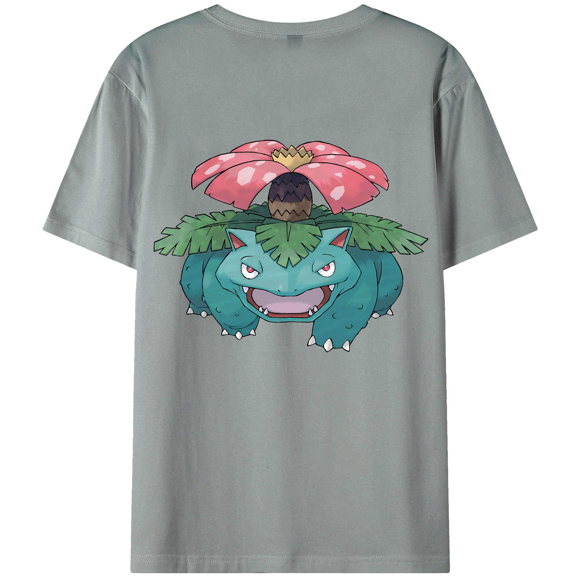 （画像用） ポケットモンスター Pokémon 綿100％ メンズ半袖Tシャツ（バックプリント） 通気性